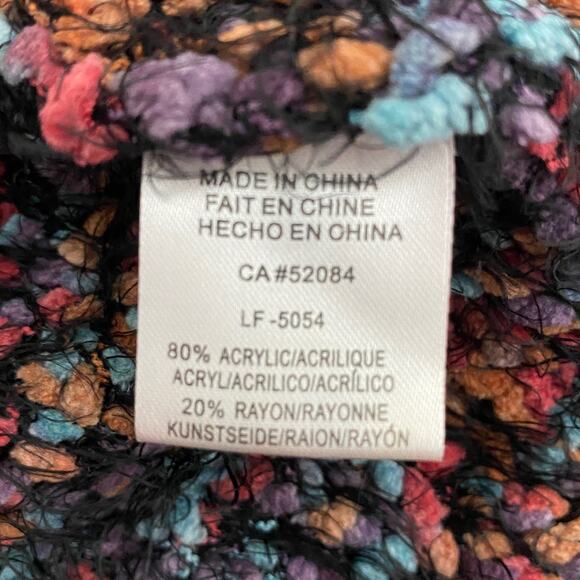 La Fee Verte Open Front Cropped Confetti Stitched Cardigan Women XS Eyelash - Picture 9 of 9